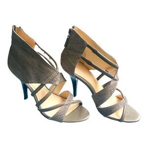 Calvin Klein Richelle Snakeskin Stiletto Heels Sandals Size 8.5